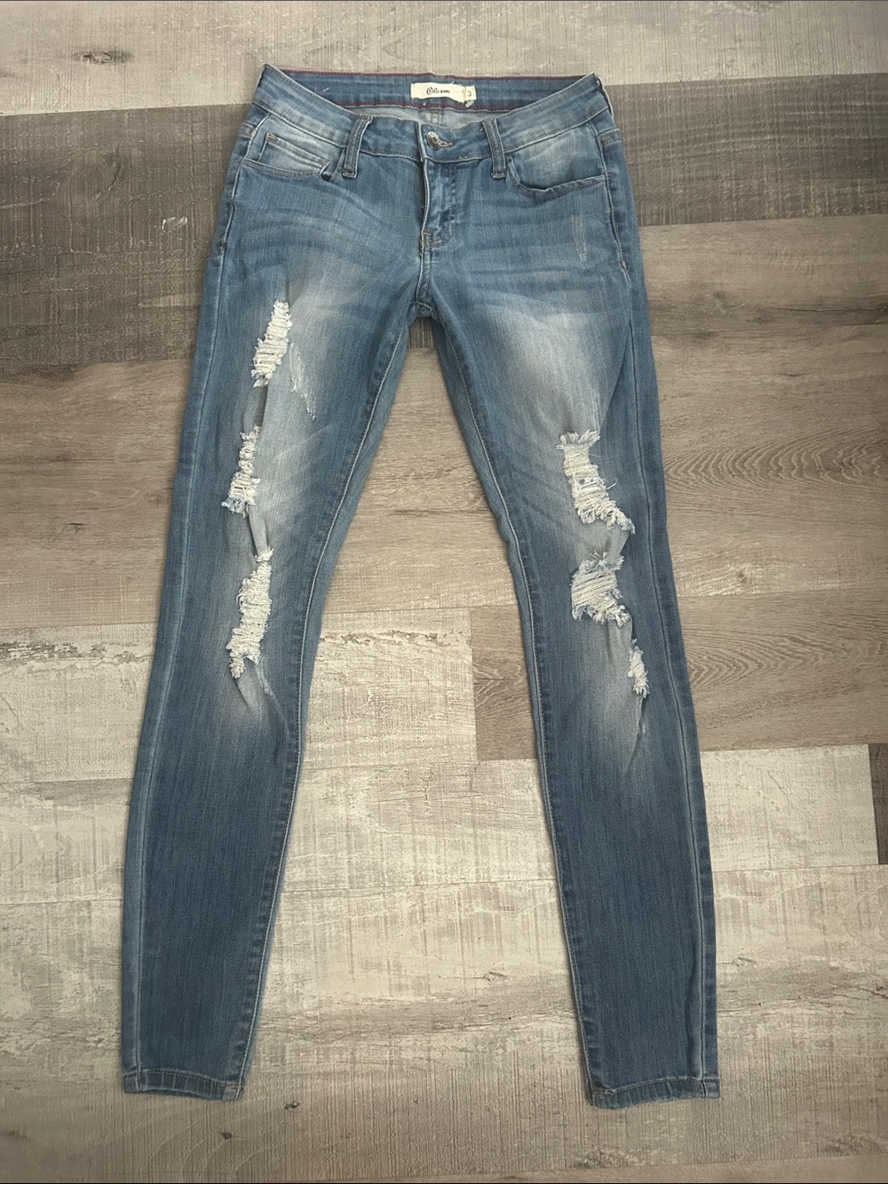 Cello Light Blue Ripped Skinny Jeans size 3